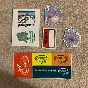 Assorted Stickers, Chaco, Patagonia, Pura Vida